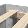 Bettrahmen Eonica 140x200cm, Betongrau (Holz)