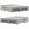 Graues Bettgestell Eonica 120x200cm (Holz)