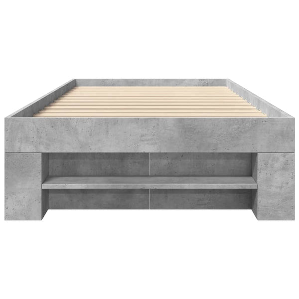 Bettgestell Eonica 90x200cm (Holz), betongrau