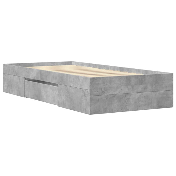 Bettgestell Eonica 90x200cm (Holz), betongrau