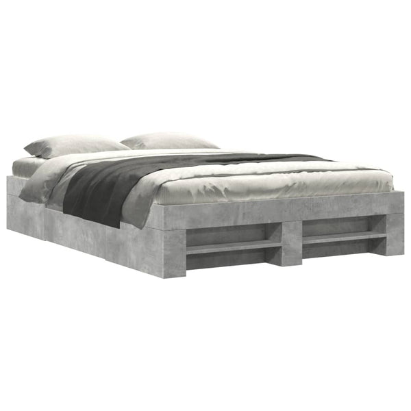 Bettgestell Eonica 140x190cm (Holz), Betongrau
