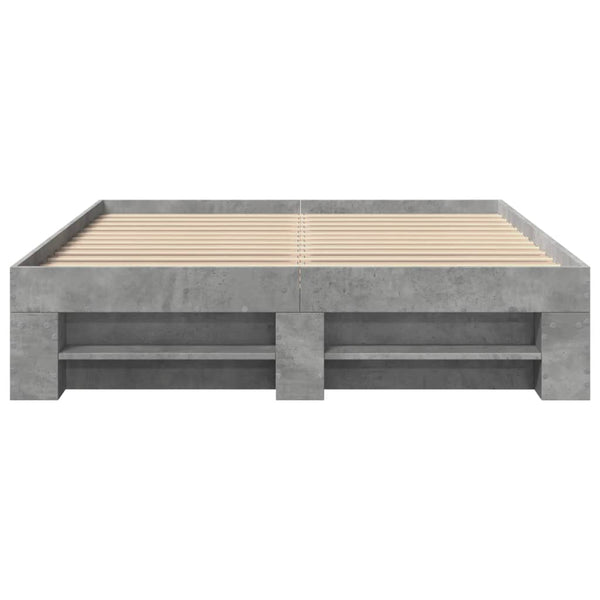 Bettgestell Eonica 140x190cm (Holz), Betongrau