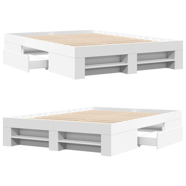 Bettgestell Eonica 135x190cm (Holz), weiß