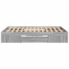 Graues Bettgestell Eonica 135x190cm (Holz)