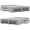 Graues Bettgestell Eonica 135x190cm (Holz)