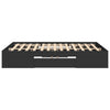Schwarzes Bettgestell Eonica 120x190cm (Holz)