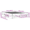 Schwarzes Bettgestell Eonica 120x190cm (Holz)