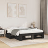 Schwarzes Bettgestell Eonica 120x190cm (Holz)