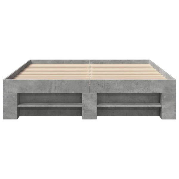 Bettgestell Eonica 120x190cm Betongrau (Holz)