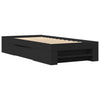 Schwarzes Bettgestell Eonica 90x190cm (Holz)