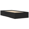Schwarzes Bettgestell Eonica 90x190cm (Holz)