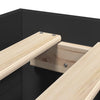 Schwarzes Bettgestell Eonica 90x190cm (Holz)