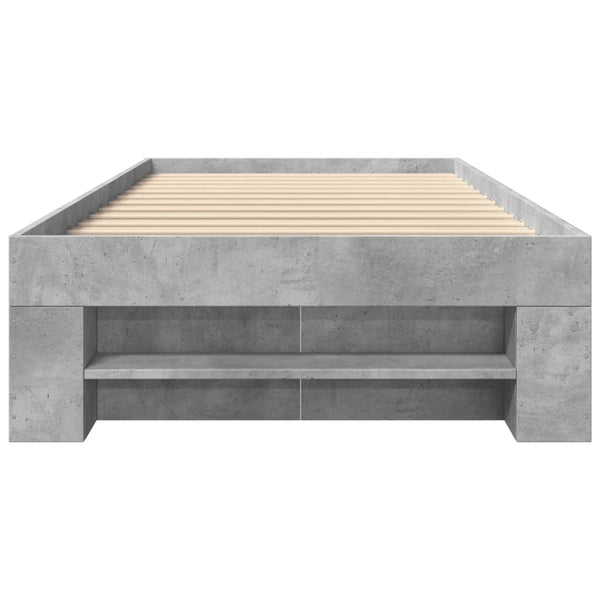 Betoninharmaa sängynrunko Eonica 75x190cm (puinen)