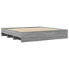 Graues Bettgestell Hristudora 200x200cm (Holz)