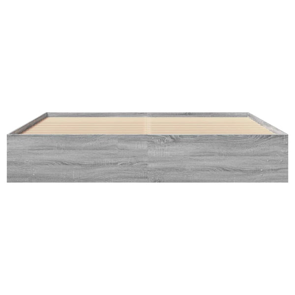 Graues Bettgestell Hristudora 200x200cm (Holz)