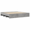 Betongrauer Bettrahmen Hristudora 180x200cm (Holz)