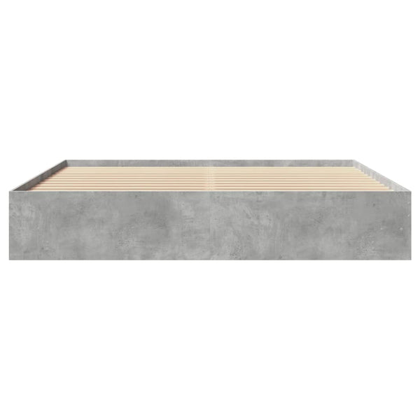 Betongrauer Bettrahmen Hristudora 180x200cm (Holz)