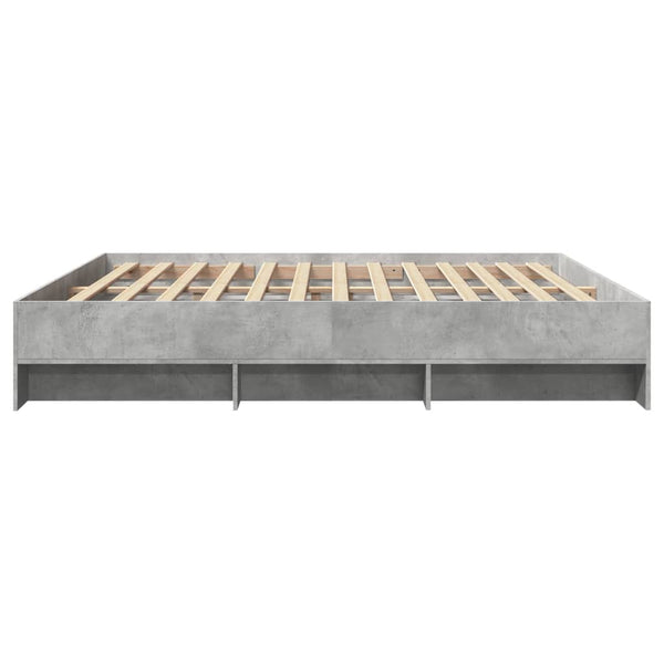 Betongrauer Bettrahmen Hristudora 180x200cm (Holz)