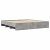 Betongrauer Bettrahmen Hristudora 180x200cm (Holz)