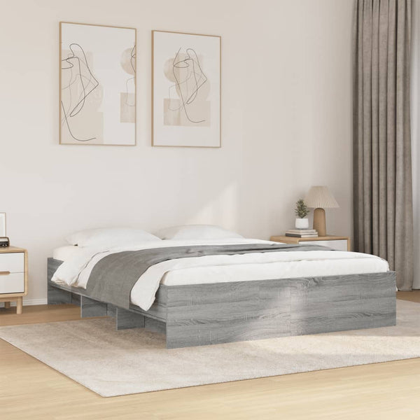 Graues Bettgestell Hristudora 160x200cm (Holz)