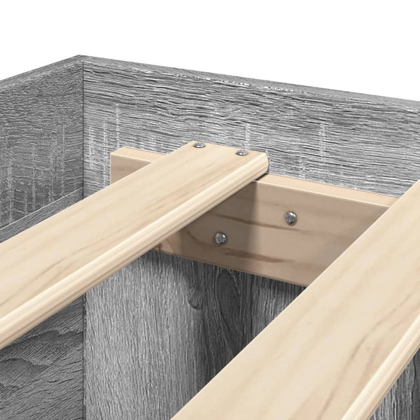 Graues Bettgestell Hristudora 120x200cm (Holz)