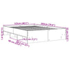 Graues Bettgestell Hristudora 120x200cm (Holz)