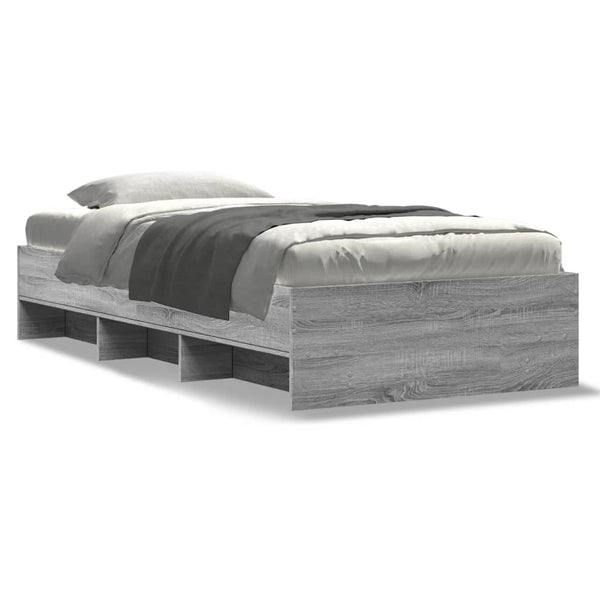 Graues Bettgestell Hristudora 100x200cm (Holz)