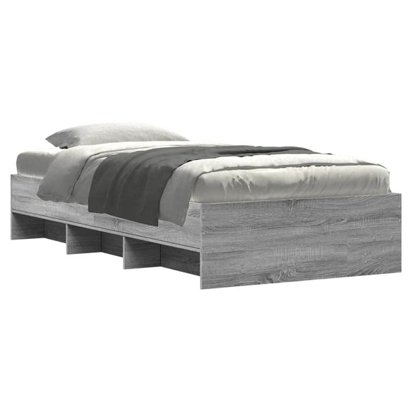 Graues Bettgestell Hristudora 100x200cm (Holz)