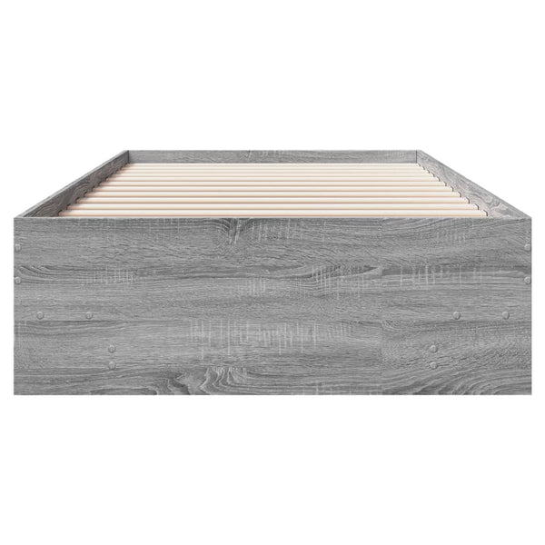 Graues Bettgestell Hristudora 100x200cm (Holz)
