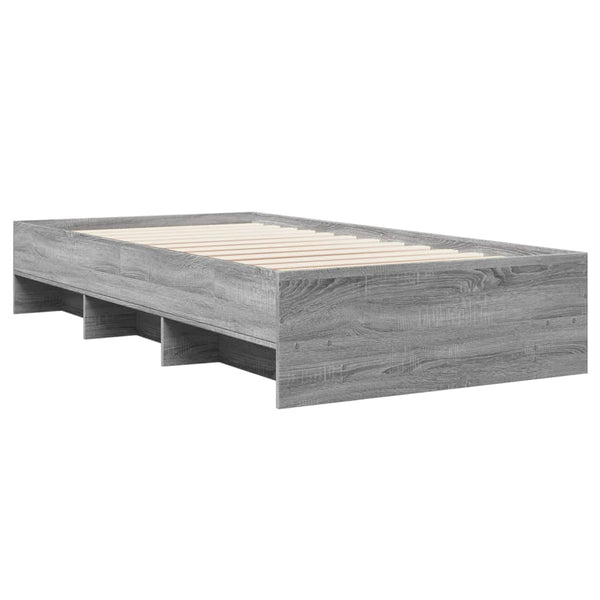 Graues Bettgestell Hristudora 100x200cm (Holz)