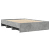 Betongraues Bettgestell Hristudora 140x190cm (Holz)