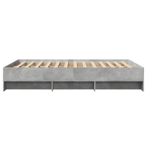 Betongraues Bettgestell Hristudora 140x190cm (Holz)