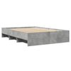 Betongraues Bettgestell Hristudora 140x190cm (Holz)