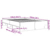 Graues Bettgestell Hristudora 135x190cm (Holz)