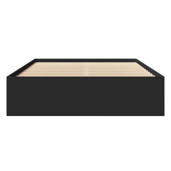Schwarzes Bettgestell Hristudora 120x190cm (Holz)