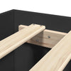 Schwarzes Bettgestell Hristudora 120x190cm (Holz)