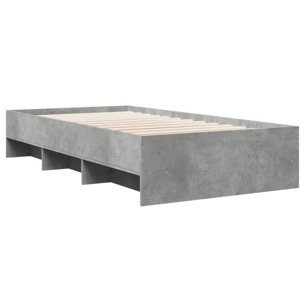 Betoninharmaa sängynrunko Hristudora 75x190cm (puinen)