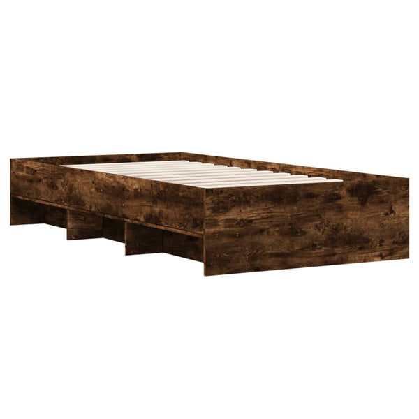 Bettgestell Hristudora aus Räuchereiche 75x190cm (Holz)