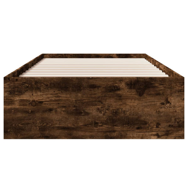 Bettgestell Hristudora aus Räuchereiche 75x190cm (Holz)