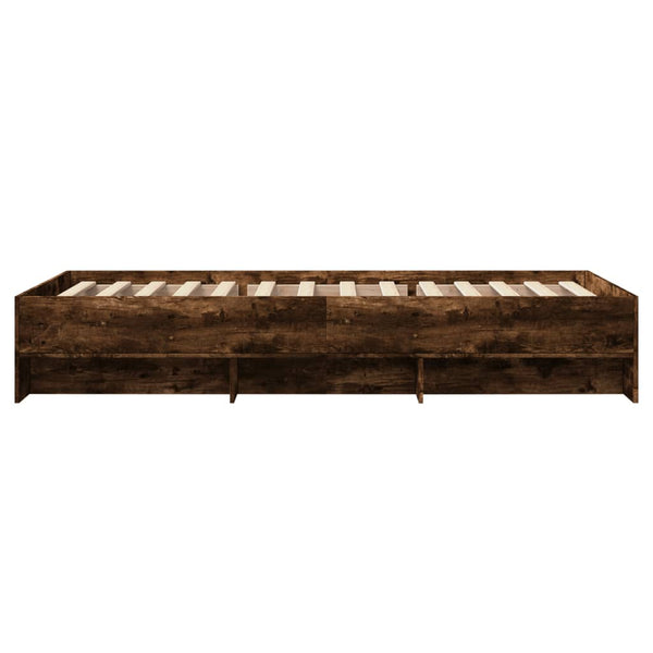 Bettgestell Hristudora aus Räuchereiche 75x190cm (Holz)