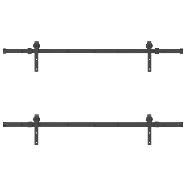 Schiebetürbeschlag Collete Stahl schwarz 152,5 cm