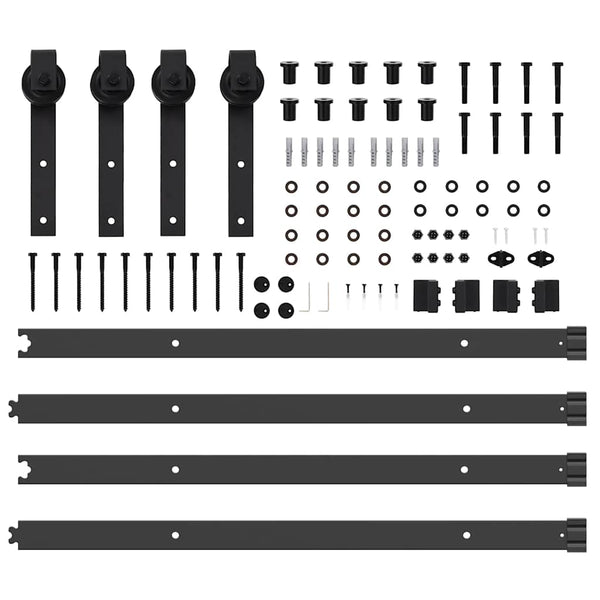 Schiebetürbeschlag Collete Stahl schwarz 152,5 cm