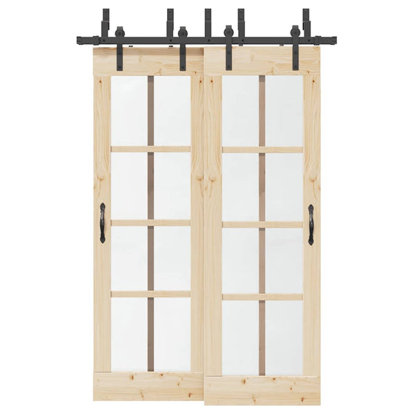 Schiebetürbeschlag Collete Stahl schwarz 152,5 cm