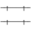 Schwarzes Schiebetür-Montageset Stahl Donn 183 cm