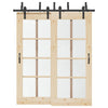 Schwarzes Schiebetür-Montageset Stahl Donn 183 cm