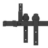Schwarzes Schiebetürbeschlagset Stahl Donn 213,5cm