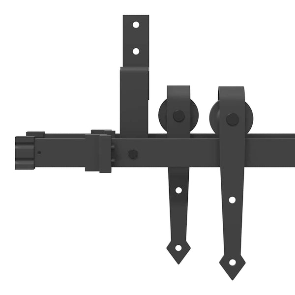 Schiebetürbeschlag aus schwarzem Stahl Hagiear 152,5cm