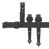 Schwarzes Schiebetürbeschlagset Stahl Marilena 213,5 cm