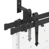 Schwarzes Schiebetürbeschlagset Stahl Marilena 213,5 cm