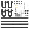 Schwarzes Schiebetür-Montageset Stahl Jorjiana 183cm